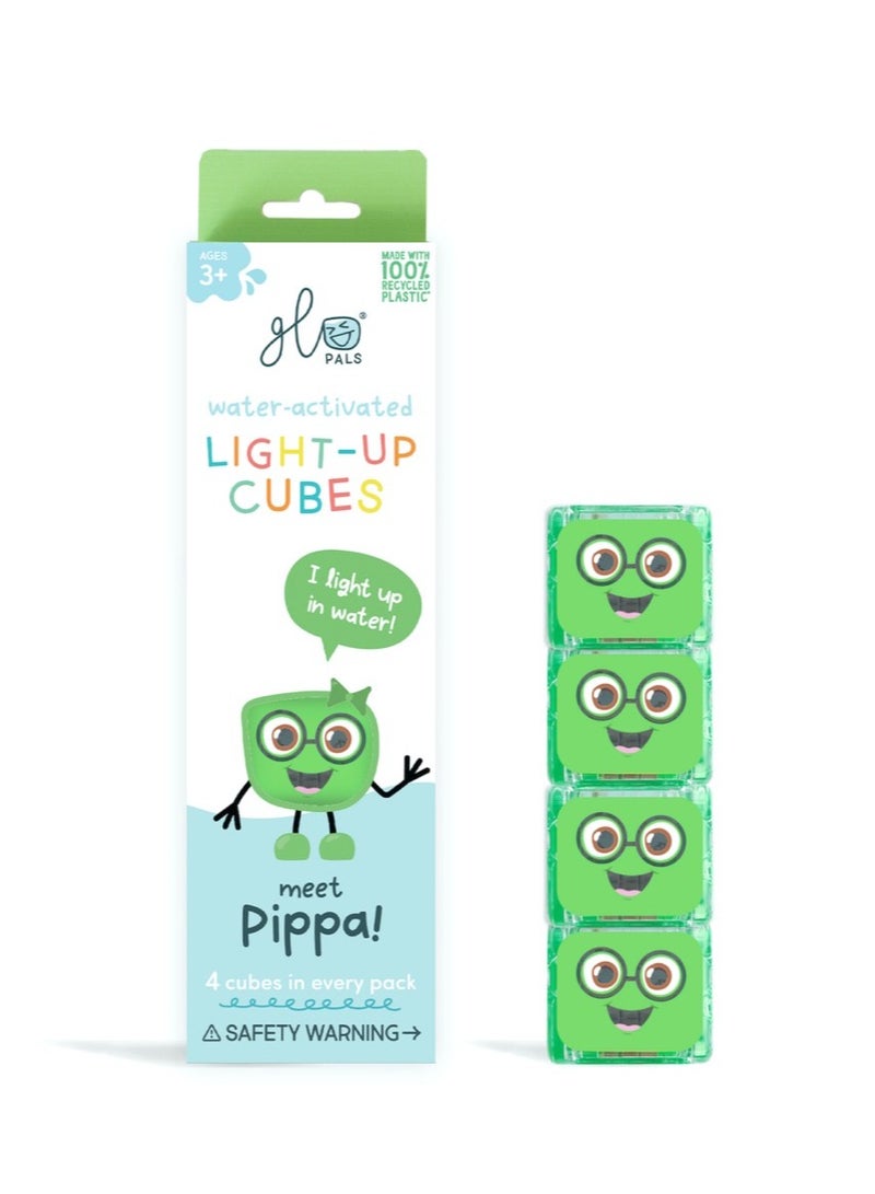 Glo Pals Bath Toys Water-Activated Light-Up Cubes - Sensory Toys for Girls & Boys  (Pack of 4) - Image 1