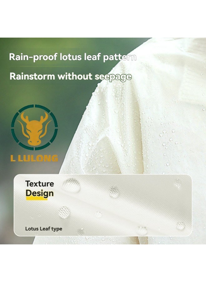 L LULONG Disposable TPE Waterproof Raincoat for Adults Lightweight Foldable Thick Long Raincoat for Travel Commuting Cycling - Image 4