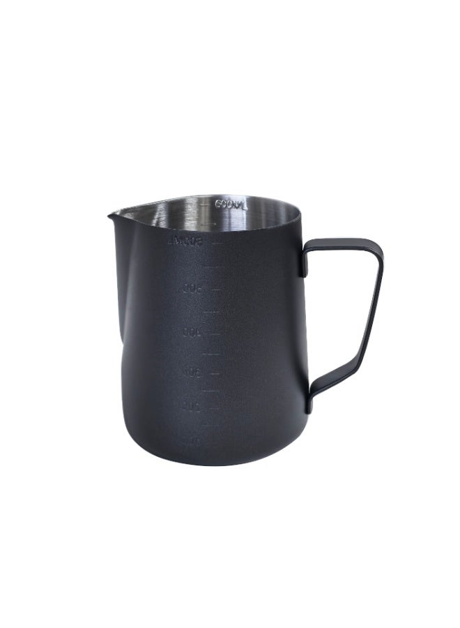 إبريق رغوة الحليب 600 مل إبريق رغوة من الفولاذ المقاوم للصدأ إبريق تبخير الإسبريسو كوب رغوة القهوة - Image 1