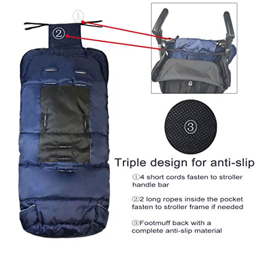 FUNLIFE Anti-Kick Winter Waterproof Extendable Baby Bunting Bag Adaptable for Most Strollers Travel Gear Toddler Universal Stroller Footmuff 6-36Months Baby - Image 4