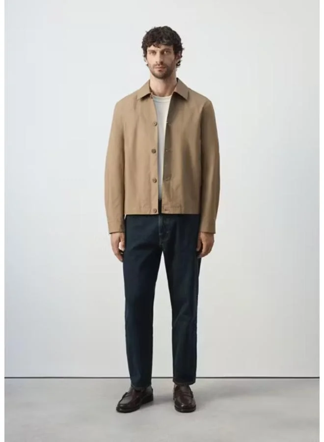Mango Man 28-TERRACOTA Light Cotton Jacket for Men | Best Price UAE