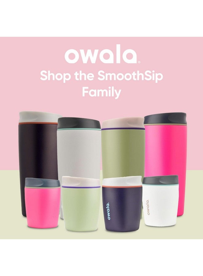 Owala Owala SmoothSip Insulated Stainless Steel Coffee Tumbler, Reusable Iced Coffee Cup, Hot Coffee Travel Mug, BPA Free, Perfect for Cappuccino, 10 oz, Pink (Watermelon Breeze)  - Image 4