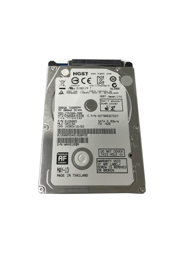 HGST HGST Travelstar 2.5-Inch 500GB 7200RPM SATA III Internal Hard Drive - 32MB Cache, 6Gbps, Low Power Consumption  - Image 3