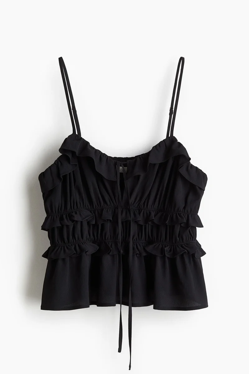 H&M Frill-trimmed strappy top
