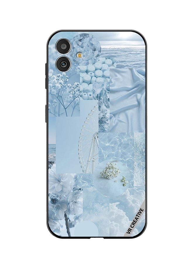 VR CREATIVE Protective Case Cover For Samsung Galaxy M13 5G Light Blue College Design  Multicolour - Image 1