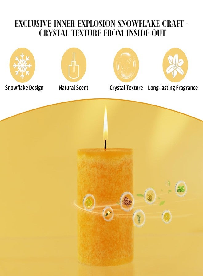 MAKALONE 4 Pack Orange Lemongrass Sented Pillar Candles,60 H Long Burning,Natural Essential Oils,Non-Toxic,Refreshing Aromatherapy for Office Focus/Kitchen Deodorization/Living Room Ambience-2.8x4in - Image 4