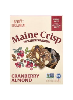 Better with Buckwheat Better with Buckwheat, Maine Crisp Bucketwheat Crackers, Cranberry Almond, 4 oz (113 g)  - Image 1