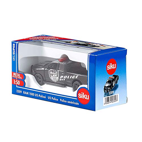 Siku 2309, Dodge Ram 1500 Police Pick-Up, 1:50, Metal/Plastic, Removable Tyres, Movable Parts, Black - Image 5