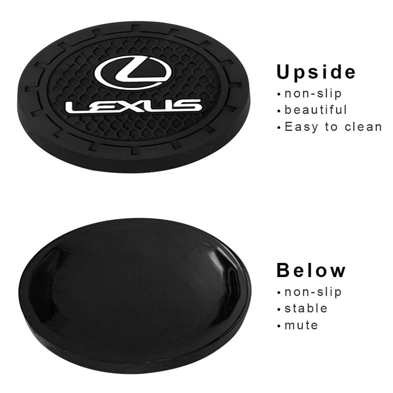 BFIVEANTE Car Cup Holder Coaster For Lexus Es350 Gs350 Gs300H Gs450H Is300 Es350 Ls460 Rx350 Nx300H Silicone Cupholder Coaster Car Interior Accessories 2.76 Inch 2 Pieces - Image 3