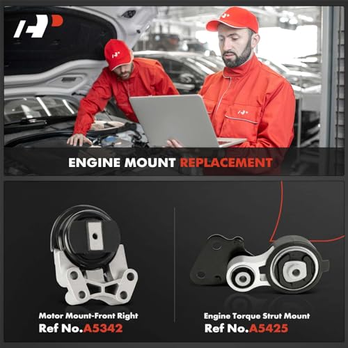 A-Premium 2PCS Engine Motor Mount Torque Strut Mount Kit Compatible with Ford Edge 2011-2014, Taurus 2008-2012, Taurus X 2008-2009, Flex 2009-2012 & Lincoln MKX, MKS & Mercury Sable, 3.5L 3.7L - Image 2