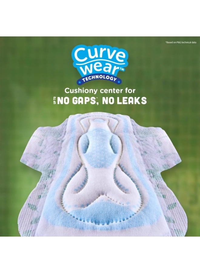 Procter & Gamble Whisper Ultra Upto No Gap No Leaks Sanitary Pads, 48 Xl Pads, For Heavy Flow Protection, With Curvewear ¢ Technology, Cotton Like Softness, Disposable Wrapper, Locks Odour & Wetness - Image 3