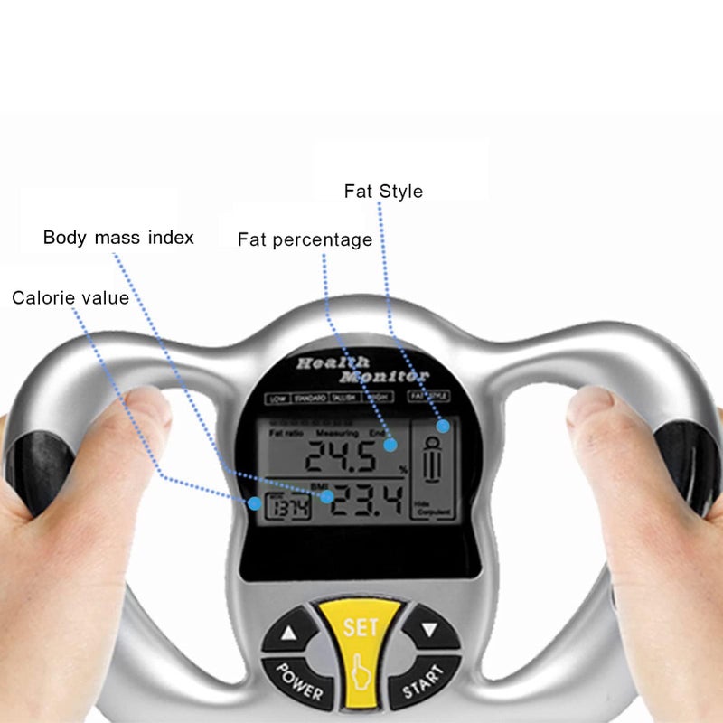 Digital Body Fat Analyzer Electronic BMI Handheld Body Fat Monitor with LCD Display Multifunctional Portable Body Fat Measurement Device for Weight Loss Fitness Monitoring Personal Health - Image 5