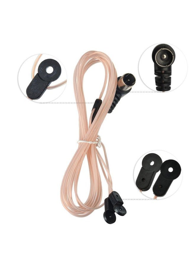 Superbat FM Antenna Dipole Antenna Indoor 75 Ohm with F Type Male Connector for Yamaha JVC Sony Bose Natural Sound Stereo Receiver - Image 2