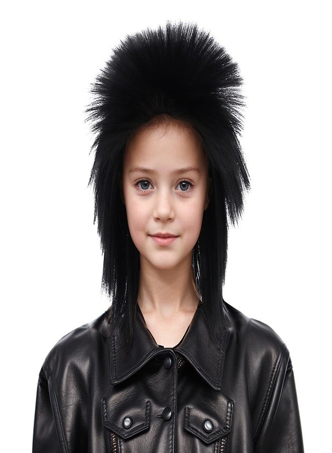 DUDUWIG Child Black Wig Kids Long Straight Black Wig Synthetic Wig Cosplay Hair Wig - Image 1