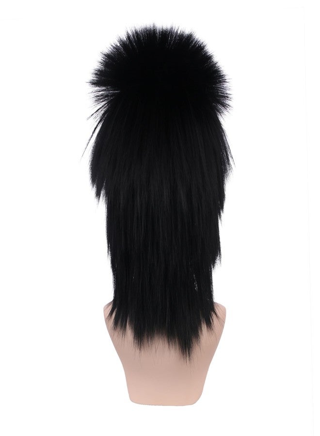 DUDUWIG Child Black Wig Kids Long Straight Black Wig Synthetic Wig Cosplay Hair Wig - Image 4