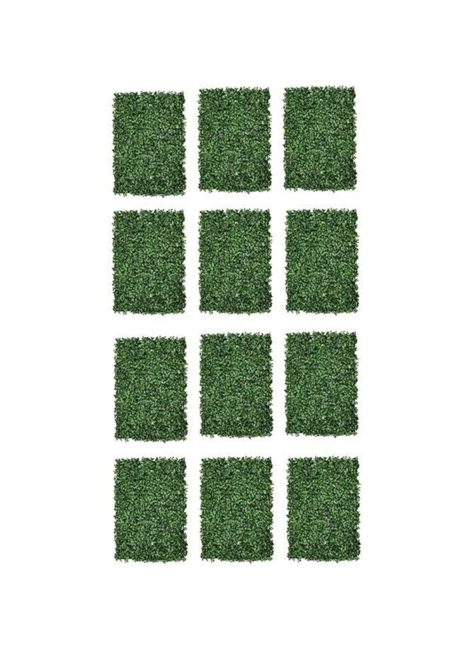 HOME TASTE TOMSUN Artificial Grass Wall Panels - 12-Piece Set with Eucalyptus Leaves Faux Hedges Plastic Green Wall Artificial Plants Wall Decor  - Image 1