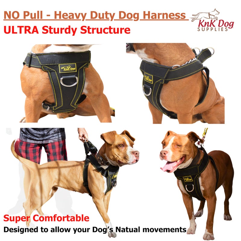 KNK | Heavy Duty Dog Harness for Pitbulls, Bullies and Large Breeds - No Pull, Ultra Durable, Soft Padded Chest, Metal Leash Attachment - Image 3