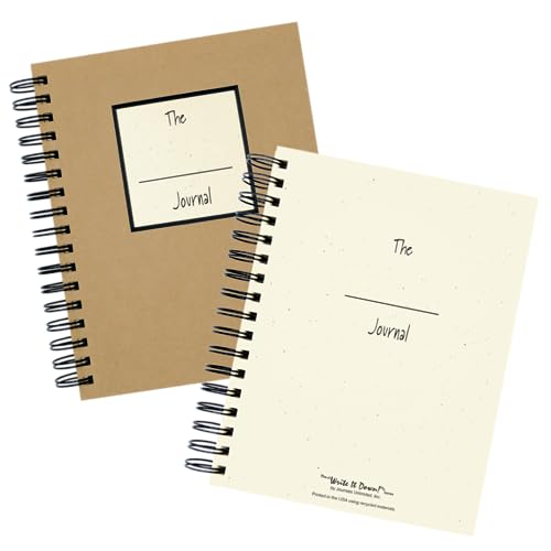 Write it Down series by Journals Unlimited, Guided Journal, Blank Lined Journal, Full-size 7.5"x 9", Kraft Hard Cover, Made in USA - Image 3