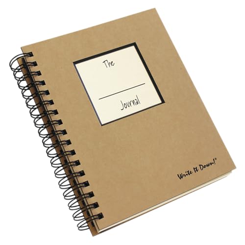 Write it Down series by Journals Unlimited, Guided Journal, Blank Lined Journal, Full-size 7.5"x 9", Kraft Hard Cover, Made in USA - Image 2