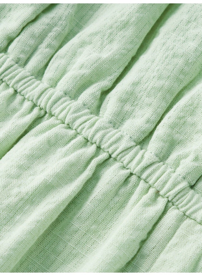 سيمير فستان بلون موحد وتفاصيل مطرزة للنساء - Image 4