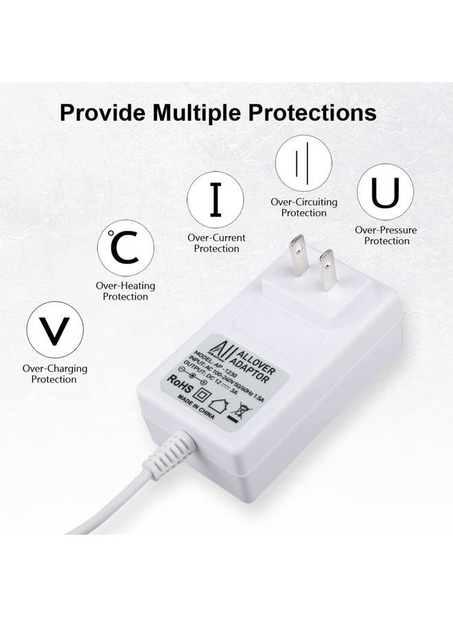 AlloverPower 12V Power Cord for Spectra Breast Pump S1 S2 Plus Charger Cord Replacement - for Spectra Electric Breast Pump S1 / S2 / S3 Pro / 9 Plus / SPS100 / SPS200 / M1 Power Supply Adapter - Image 5