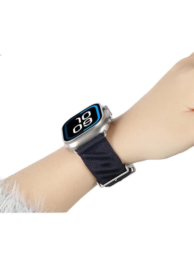 BHO Apple Watch Band Compatible With Apple Iwatch S10/Se/Ultra2, Hermes Style En Mer Band For S9/8/7, Nylon Braided Ocean Watch Band - Image 1