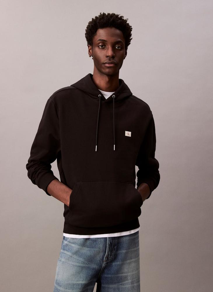 Calvin Klein Jeans Cotton Terry Badge Hoodie - Image 1