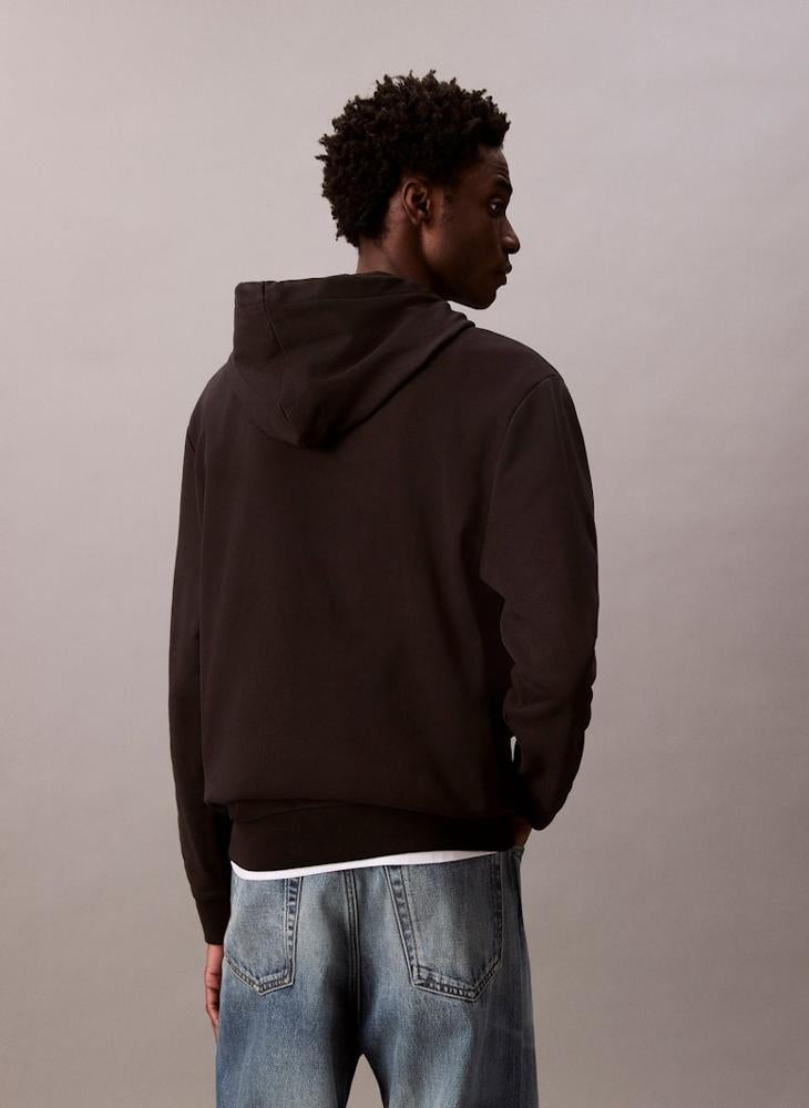 Calvin Klein Jeans Woven Label Terry Hoody - Image 2