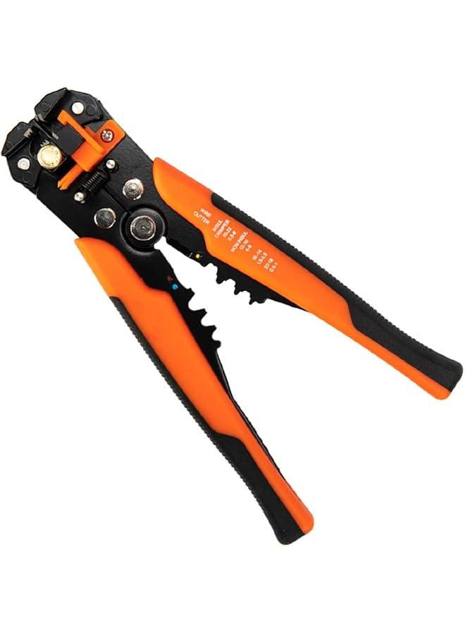 promass Multifunctional Cable Wire Stripper Cutter - Cable Cutters, Professional Electrical Wire Stripping Tool, Self-adjusting 8" Automatic Wire Stripper for Electrical Cable Cutting (Orange) - Image 1