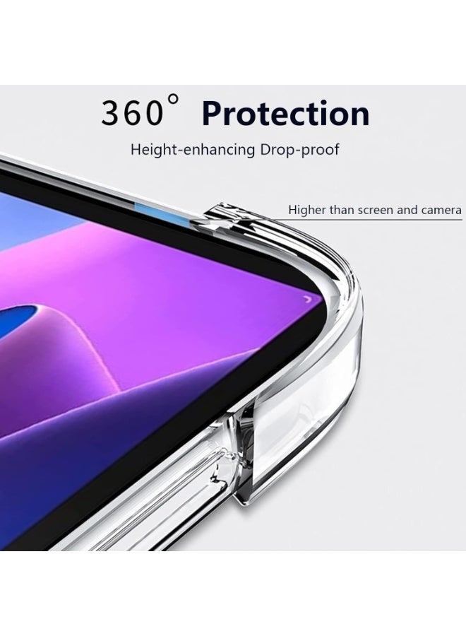 جراب متوافق مع جهاز Lenovo Tab M10 (الجيل الثالث) مقاس 10.1 بوصة 2022 TB328، جراب فائق النحافة من السيليكون المقاوم للصدمات - شفاف - Image 5