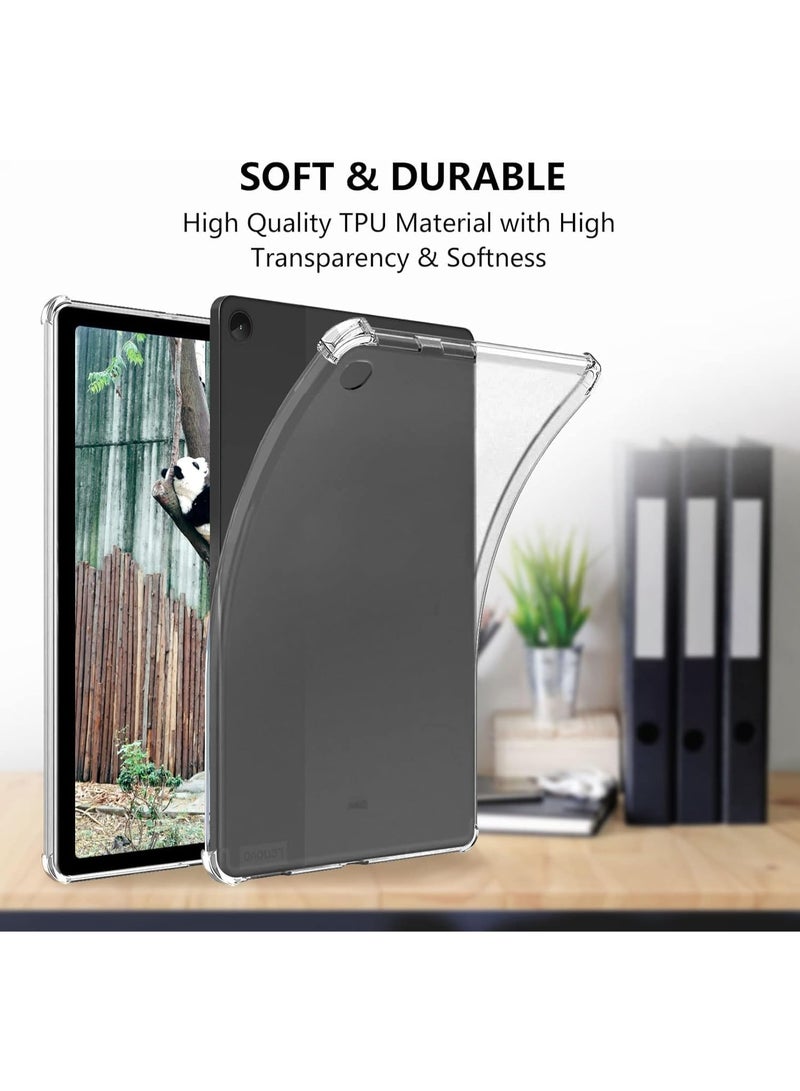 جراب متوافق مع جهاز Lenovo Tab M10 (الجيل الثالث) مقاس 10.1 بوصة 2022 TB328، جراب فائق النحافة من السيليكون المقاوم للصدمات - شفاف - Image 4