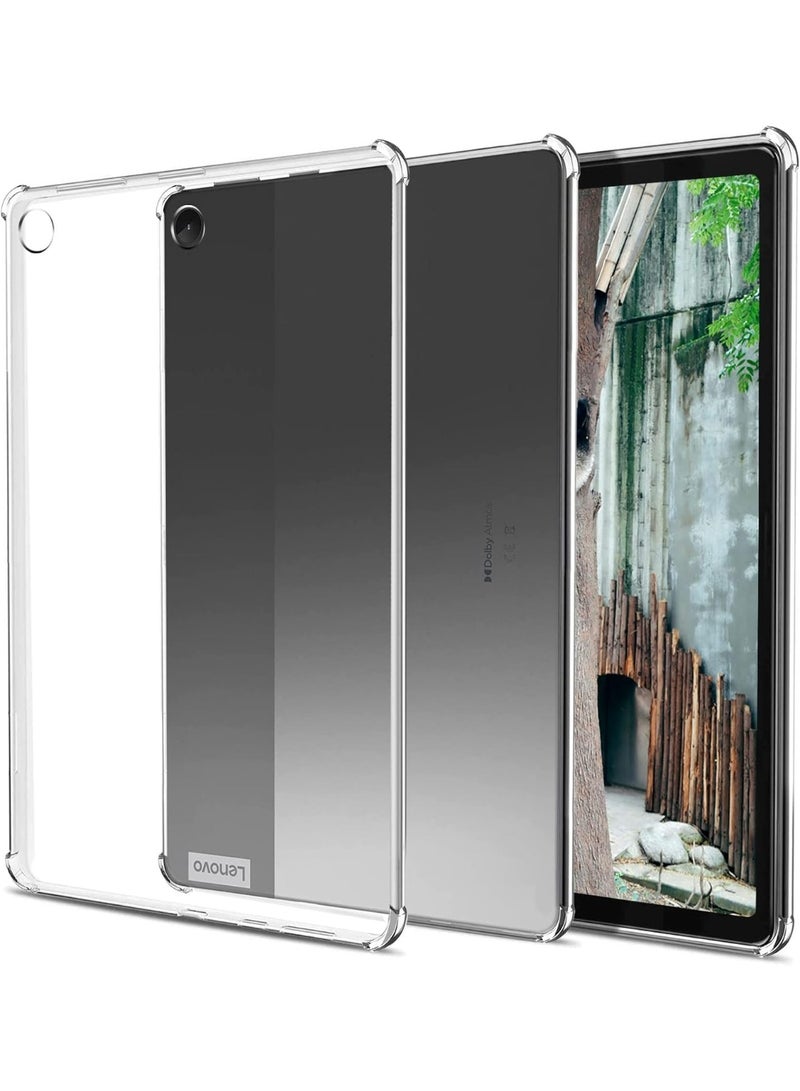 جراب متوافق مع جهاز Lenovo Tab M10 (الجيل الثالث) مقاس 10.1 بوصة 2022 TB328، جراب فائق النحافة من السيليكون المقاوم للصدمات - شفاف - Image 1