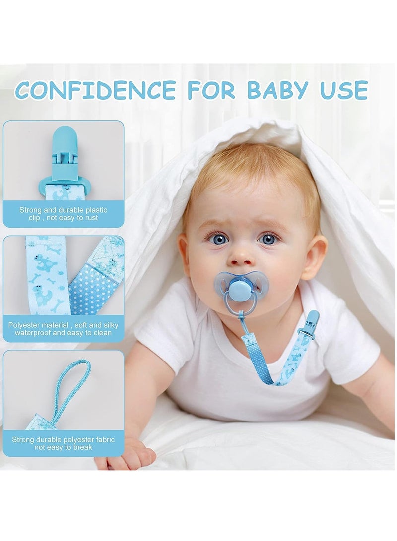 4 Pieces Baby Fake Strap Clip, Pacifier Clip, Pacifier Clip with 4 Silicone Adapters, Pacifier Chain Clip for Everyone, Pacifier, Teething Toys, Baby Essentials - Image 4