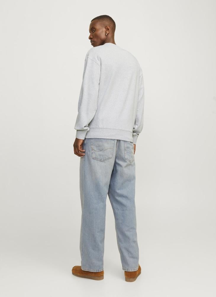 جاك اند جونز بلوزة قطنية كاجوال بياقة دائرية - Image 2