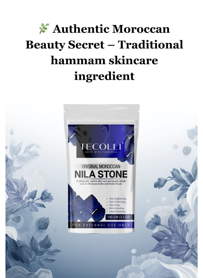 TECOLLI Moroccan Nila Stone 100GM – Pure Natural Skin Brightening Mineral for Face & Body | Traditional Hammam Beauty Care | Supports Glow & Even Skin Tone - Image 4