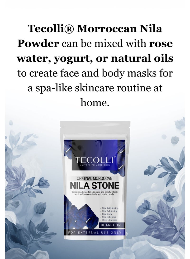 TECOLLI Moroccan Nila Stone 100GM – Pure Natural Skin Brightening Mineral for Face & Body | Traditional Hammam Beauty Care | Supports Glow & Even Skin Tone - Image 3