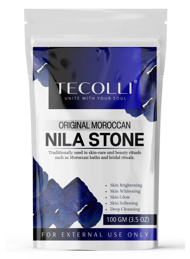 TECOLLI Moroccan Nila Stone 100GM – Pure Natural Skin Brightening Mineral for Face & Body | Traditional Hammam Beauty Care | Supports Glow & Even Skin Tone - Image 1