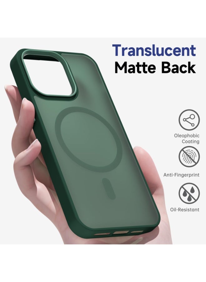 ACLIX Magnetic Case for iPhone 14 Pro Max [Shockproof & Slim] Matte Hard Back Cover with high-Grade Protection | Green - Image 4