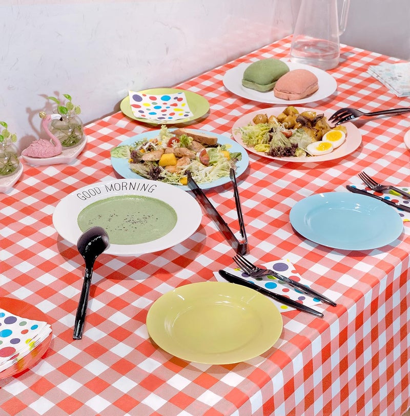 POSATE Plastic Serving Utensils Set, 18 Piece, 9" Black - Image 4