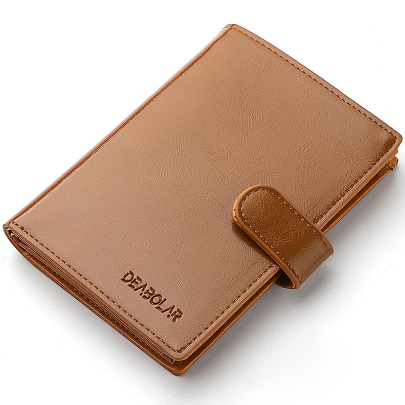 Cross-border Hot Selling Drivers License Card Bag Wallet Mens Large Capacity Multifunctional Passbook Bag Passbook Holder Passbook Wallet Brown