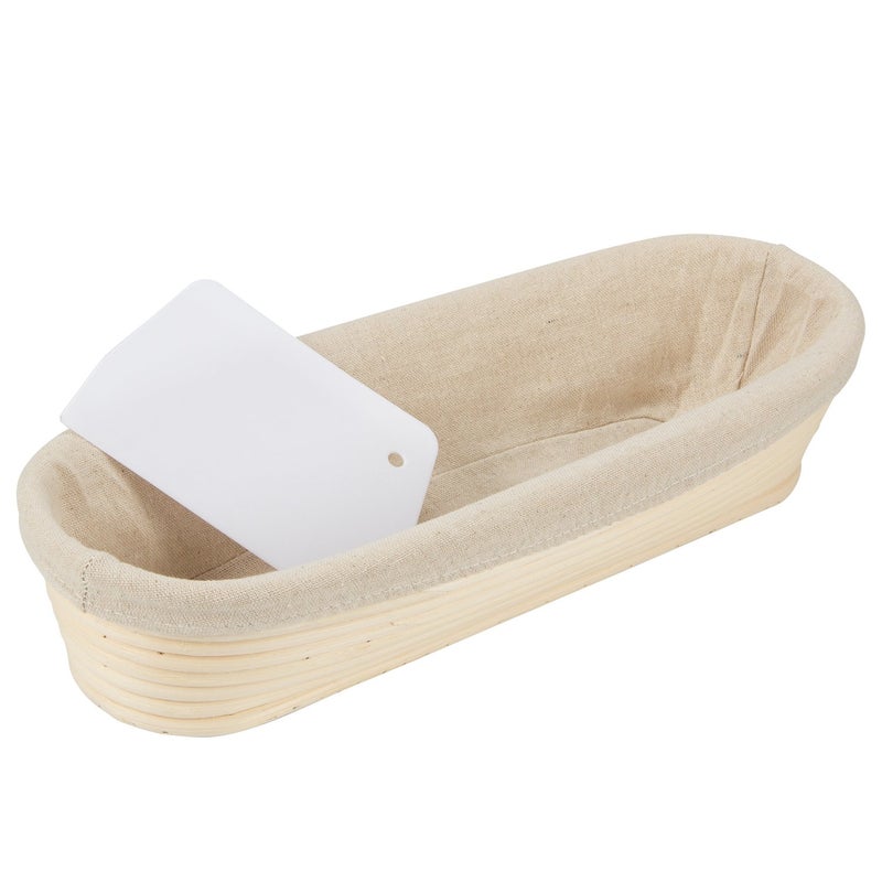 ANPHSIN 13 Banneton Bread Proofing Basket  Sourdough Basket Loaf Brotform Oval Dough Rising Bowl with Liner for Homemade Bread Making Baking Supplies Gifts