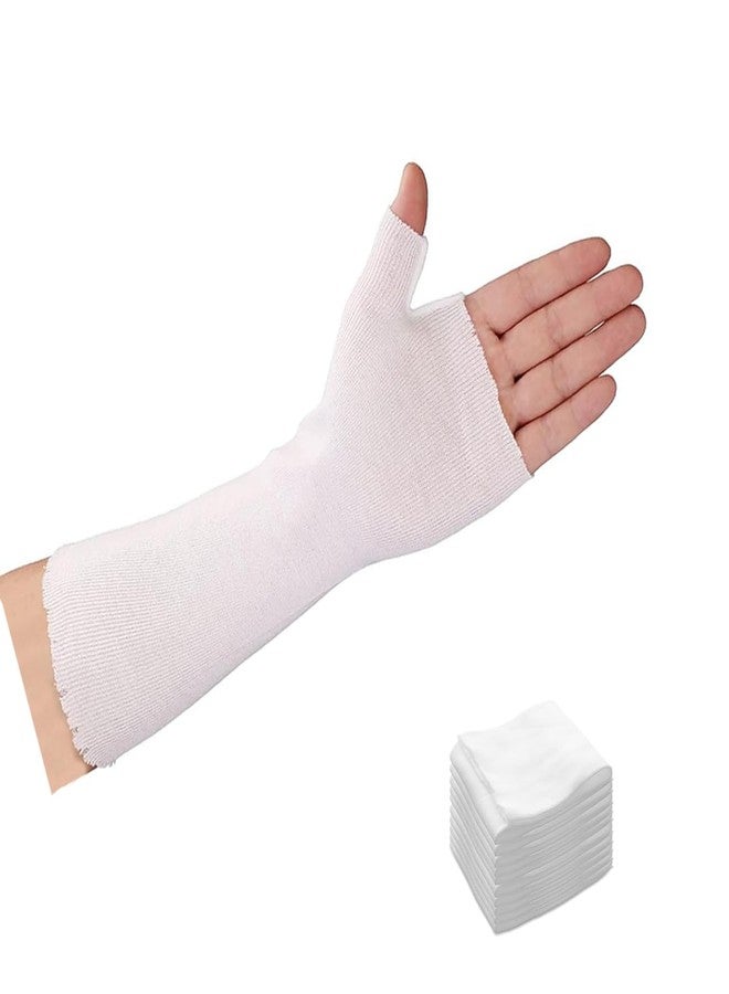 Hand Socks for Splint (Pack of 10), Breathable Stockinette Tubing Cotton Gauze Sleeve for Arm - Under Cast Cover, Cast Sleeve for Wrist Brace Support After Surgery - for Men and Women (Small) - Image 1