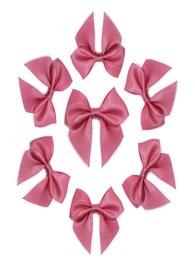 Briefix 25 Pieces Mini Satin Ribbon Bows with Removable Sticky Gel Pads (Hot Pink) - Image 1