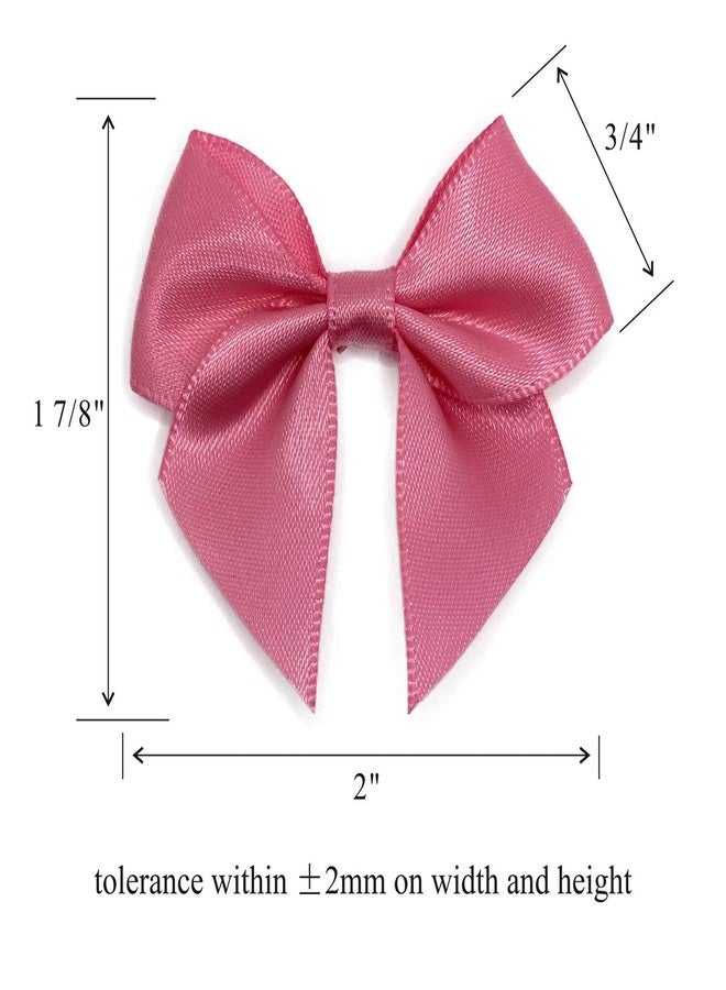 Briefix 25 Pieces Mini Satin Ribbon Bows with Removable Sticky Gel Pads (Hot Pink) - Image 2