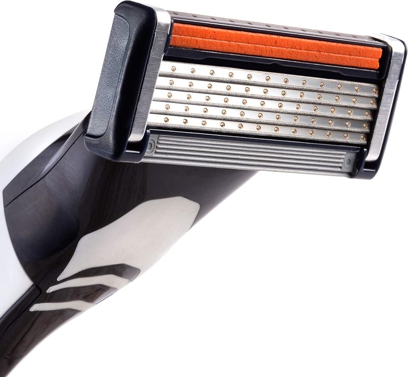 Bic Flex 5 Hybrid Disp 4 Count Modern Orange Plastic Cartridge Razor for Men Manual Shaving Enthusiasts - Image 5