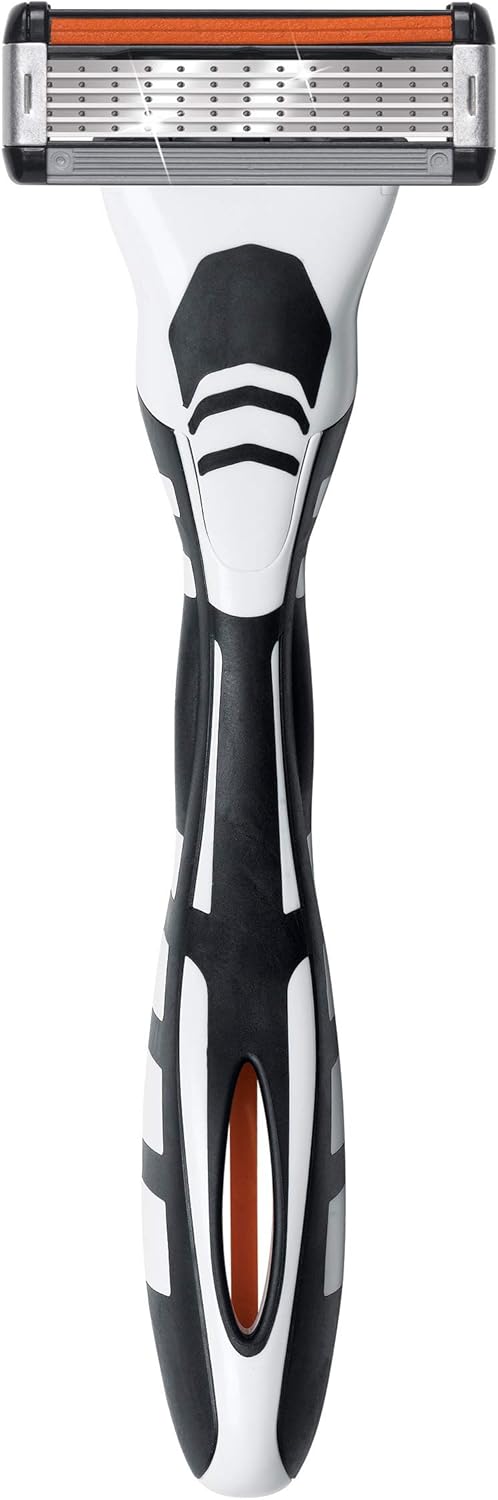 Bic Flex 5 Hybrid Disp 4 Count Modern Orange Plastic Cartridge Razor for Men Manual Shaving Enthusiasts - Image 3