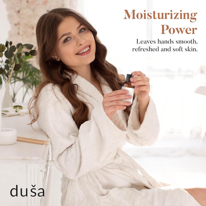 Dusa Santal Gift Set Room Spray Santal Fragrance 2 oz Premium Hydrating Hand Cream 2 oz Soothing Hand Soap Toile de Jouy Makeup Pouch Ideal Luxurious Gift for Mothers Day - Image 5