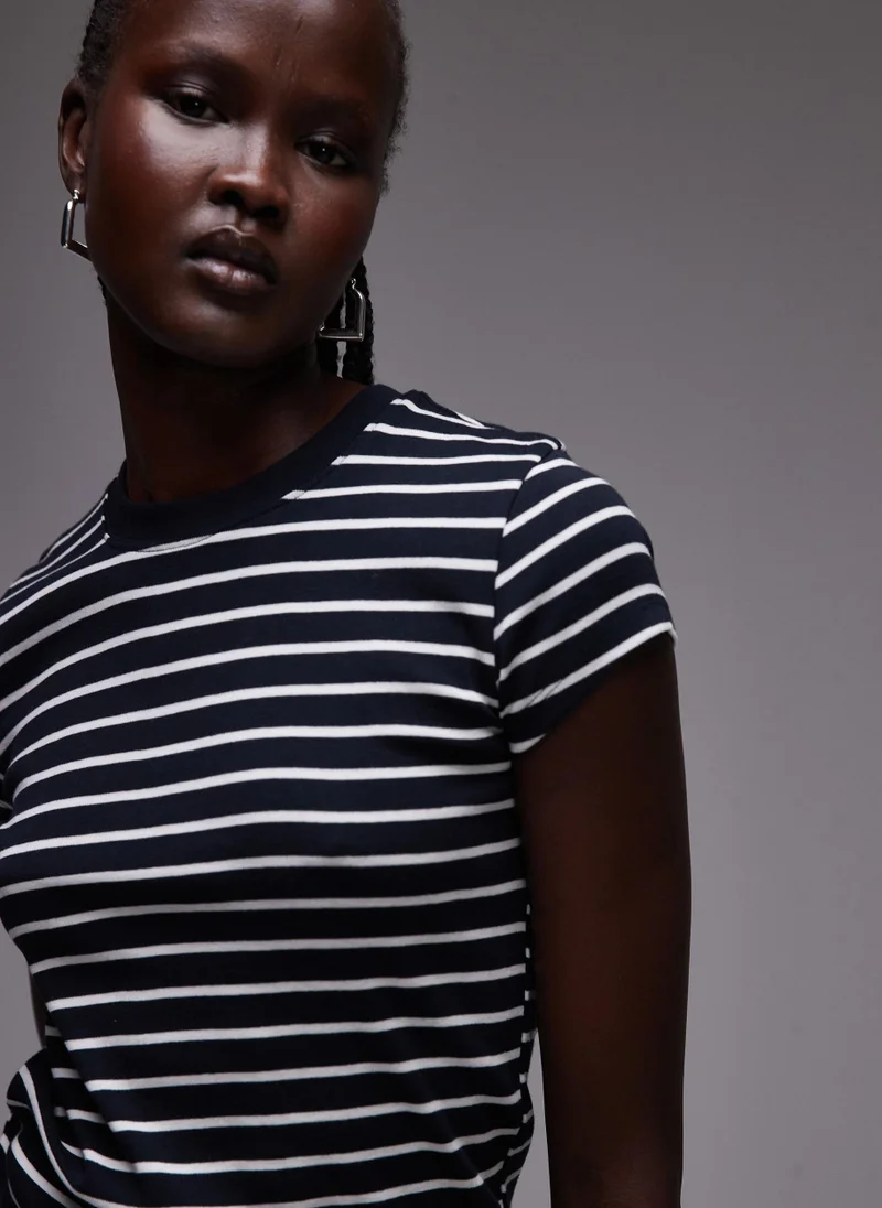 TOPSHOP Stripe Longline Everyday T-Shirt