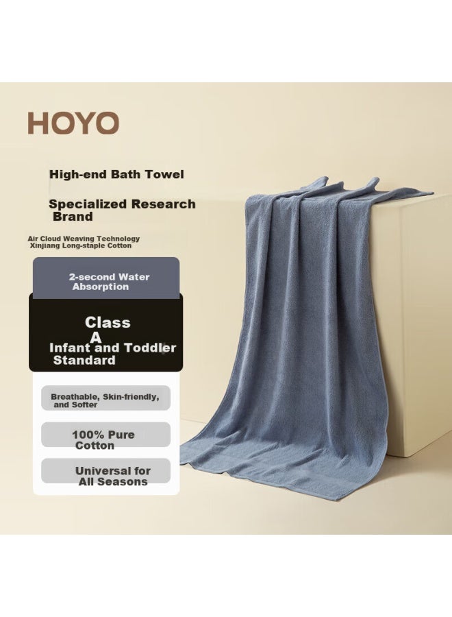 Hoyo Cotton Bath Towel Soft Absorbent Quick Dry Bath Towel For Home Use Men And Women Purple 70*140cm - Image 1