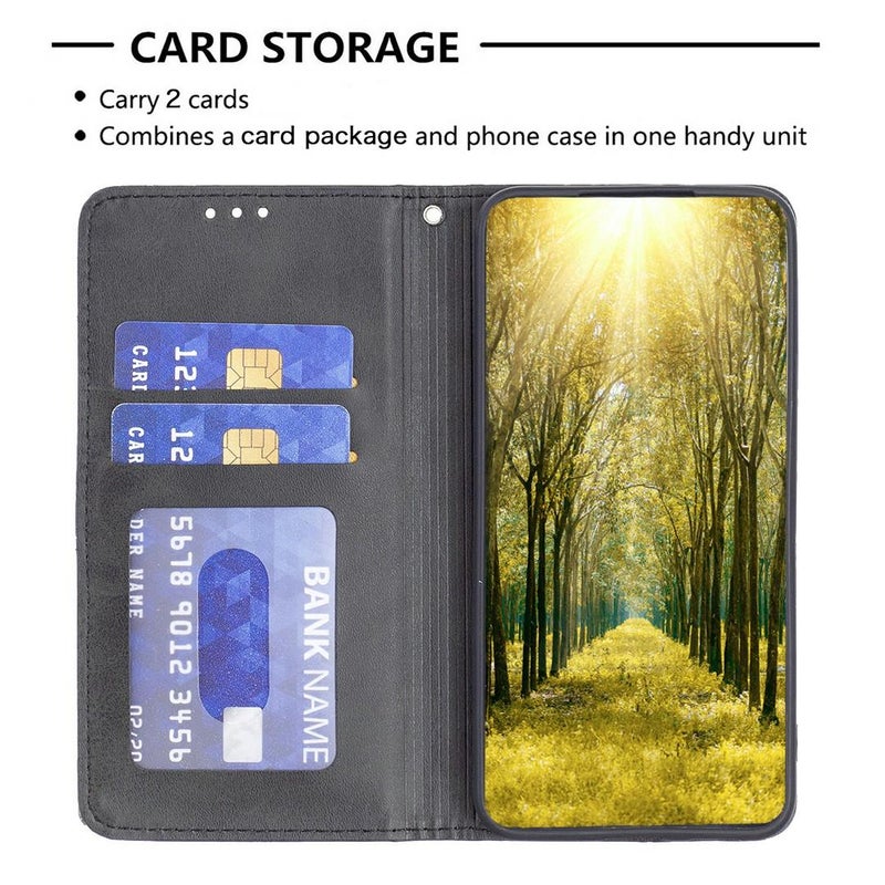 إيروريكس جراب هاتف جلدي مغناطيسي بتصميم معين الشكل لهاتف Redmi 15 5G Global / 15 4G SEA مقاس 169.5 مم (أسود) - Image 4